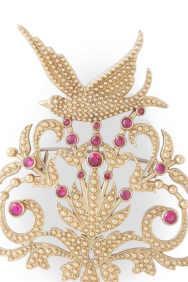 Gold Brass Brooch by Cosa Nostraa at Pernia's Pop Up Shop