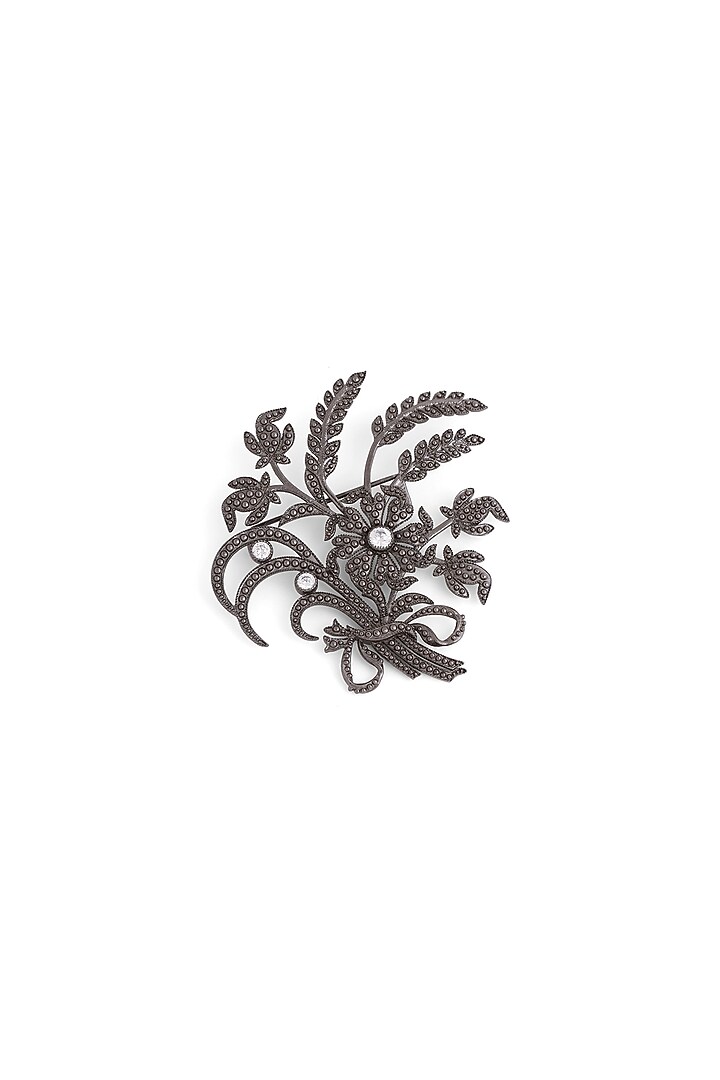Grey Brass Brooch by Cosa Nostraa at Pernia's Pop Up Shop