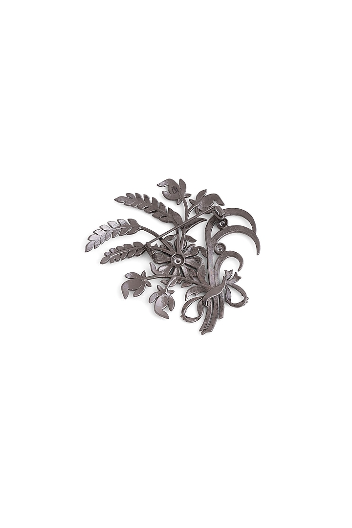 Grey Brass Brooch by Cosa Nostraa at Pernia's Pop Up Shop