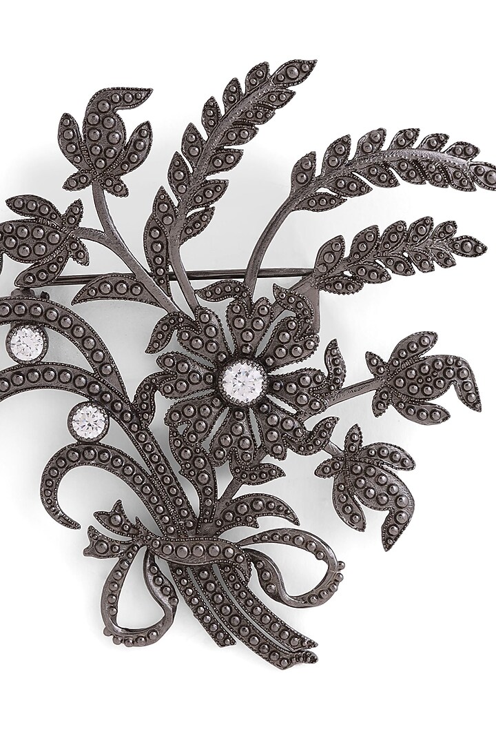 Grey Brass Brooch by Cosa Nostraa at Pernia's Pop Up Shop