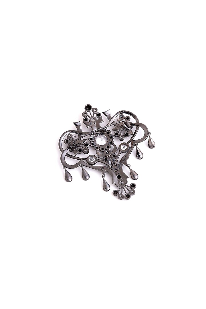 Grey Brass Brooch by Cosa Nostraa at Pernia's Pop Up Shop