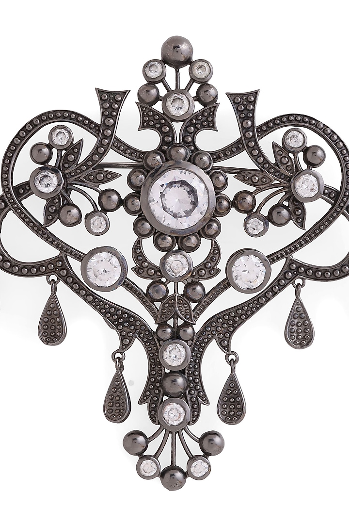 Grey Brass Brooch by Cosa Nostraa at Pernia's Pop Up Shop