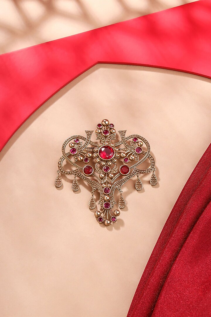 Gold Brass Brooch by Cosa Nostraa at Pernia's Pop Up Shop