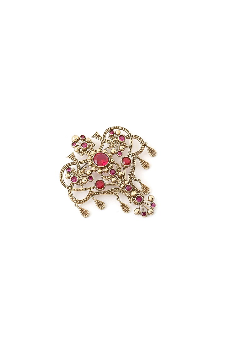 Gold Brass Brooch by Cosa Nostraa at Pernia's Pop Up Shop