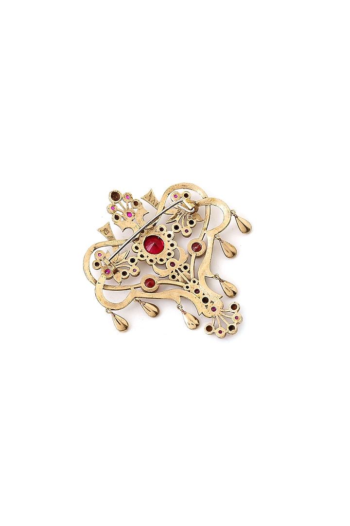 Gold Brass Brooch by Cosa Nostraa at Pernia's Pop Up Shop