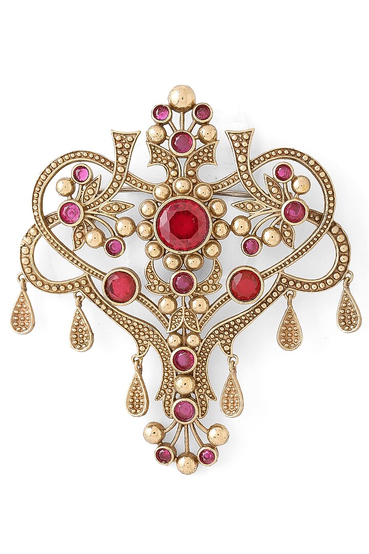 Gold Brass Brooch by Cosa Nostraa at Pernia's Pop Up Shop