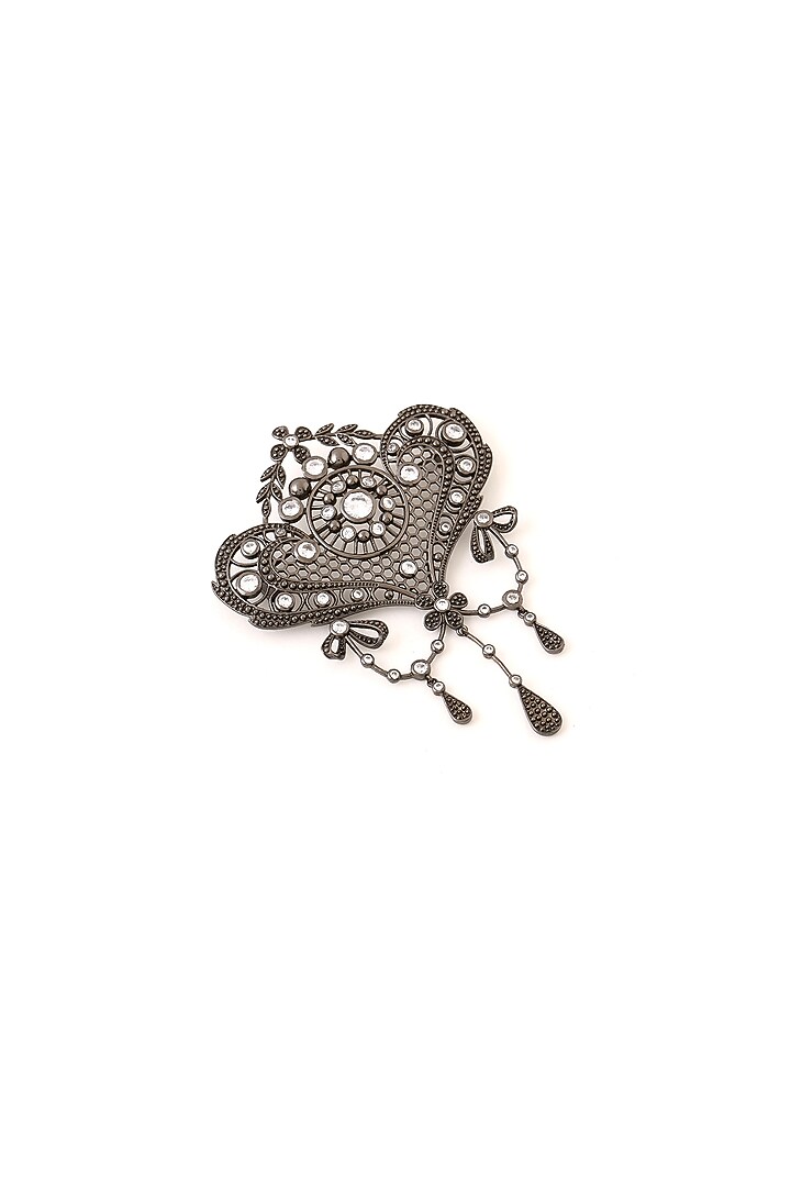 Grey Brass Brooch by Cosa Nostraa at Pernia's Pop Up Shop