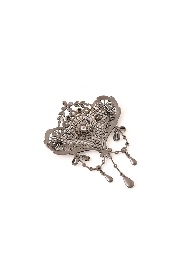 Grey Brass Brooch by Cosa Nostraa at Pernia's Pop Up Shop