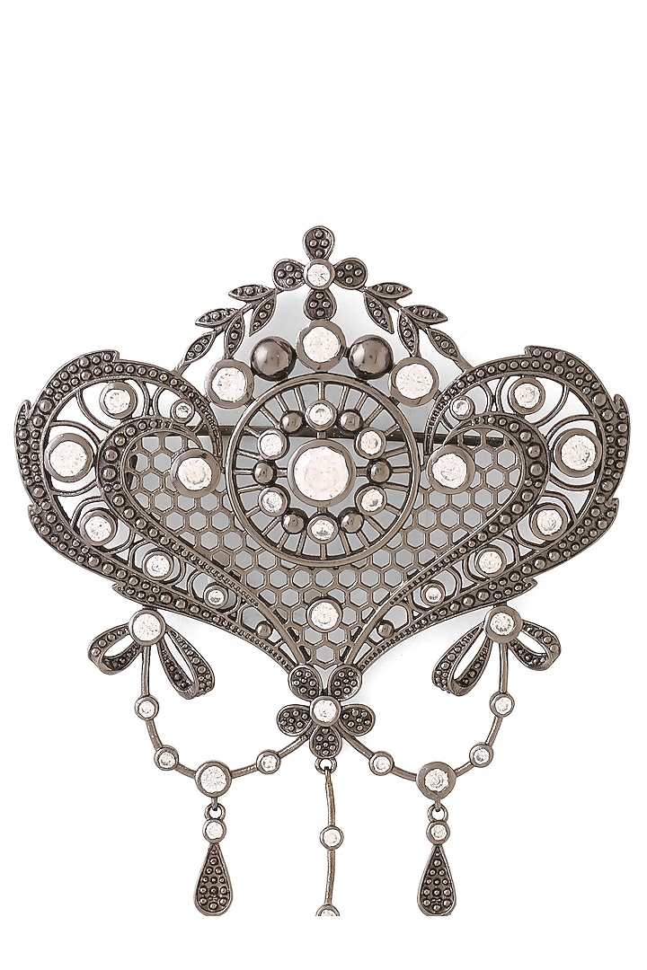 Grey Brass Brooch by Cosa Nostraa at Pernia's Pop Up Shop
