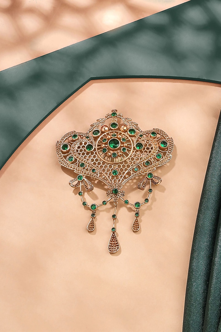 Gold Brass Brooch by Cosa Nostraa at Pernia's Pop Up Shop