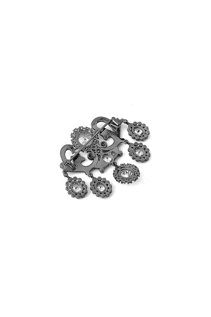 Grey Brass Brooch by Cosa Nostraa at Pernia's Pop Up Shop