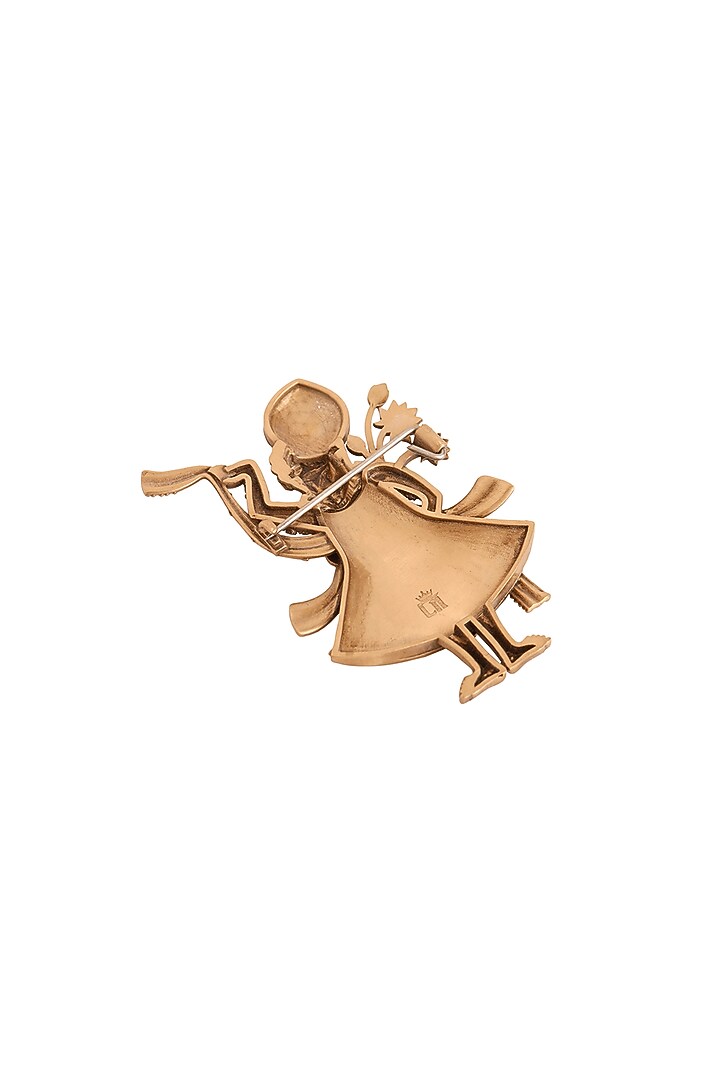 Antique Gold Brass Brooch by Cosa Nostraa at Pernia's Pop Up Shop