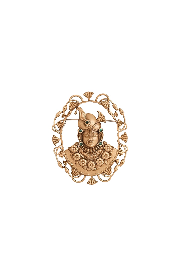 Antique Gold Brass Brooch by Cosa Nostraa at Pernia's Pop Up Shop
