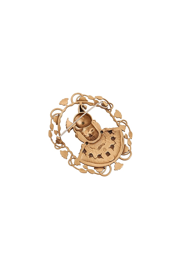 Antique Gold Brass Brooch by Cosa Nostraa at Pernia's Pop Up Shop