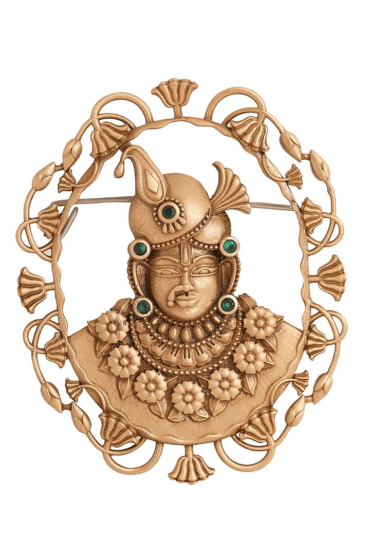 Antique Gold Brass Brooch by Cosa Nostraa at Pernia's Pop Up Shop