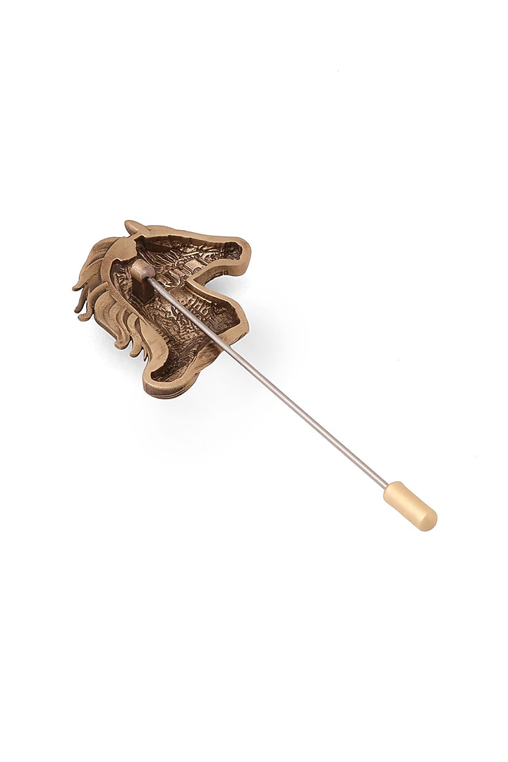 Antique Gold Brass Equine Valor Lapel Pin by Cosa Nostraa at Pernia's Pop Up Shop