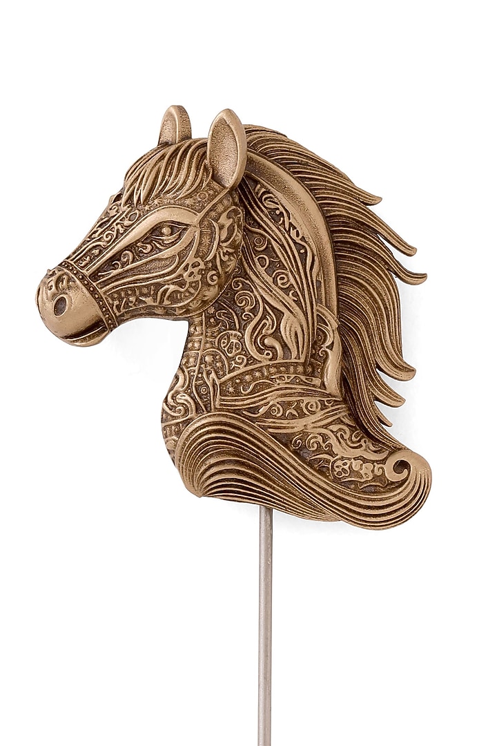 Antique Gold Brass Equine Valor Lapel Pin by Cosa Nostraa at Pernia's Pop Up Shop