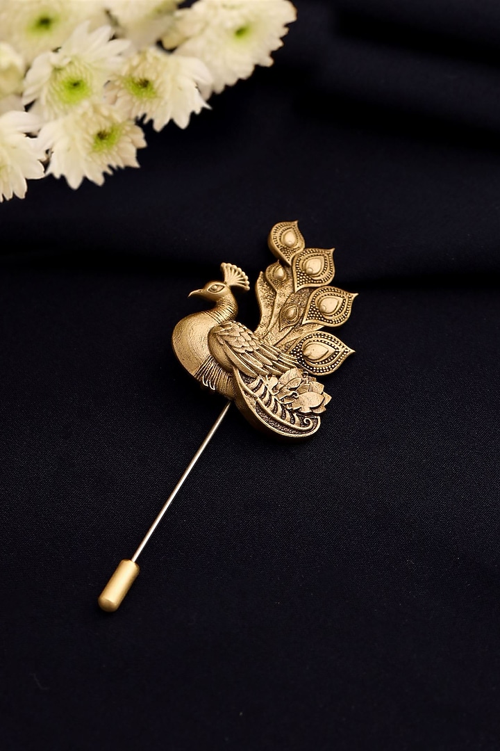 Antique Gold Brass Lapel Pin by Cosa Nostraa at Pernia's Pop Up Shop