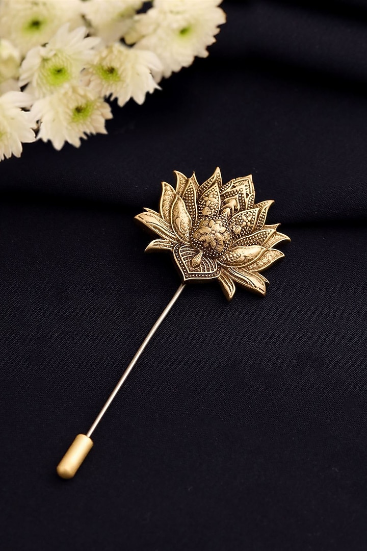 Antique Gold Brass Lapel Pin by Cosa Nostraa at Pernia's Pop Up Shop