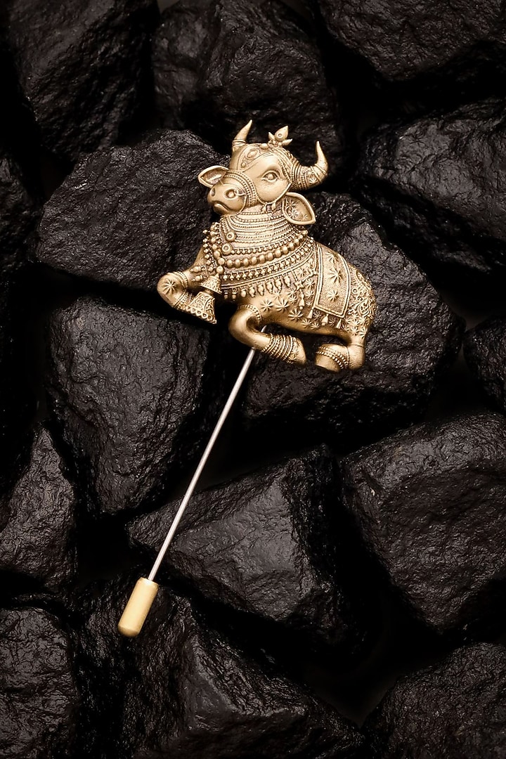 Antique Gold Brass Nandi's Oath Lapel Pin by Cosa Nostraa at Pernia's Pop Up Shop