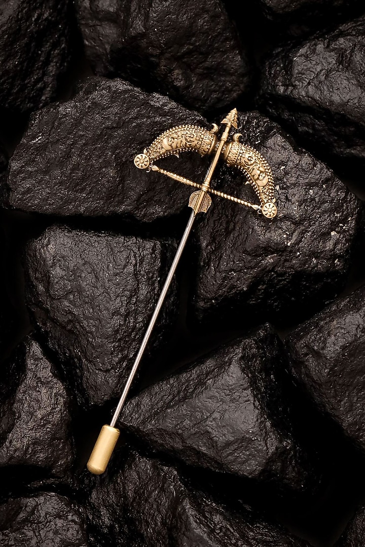 Antique Gold Brass Archer?s Legacy Lapel Pin by Cosa Nostraa at Pernia's Pop Up Shop