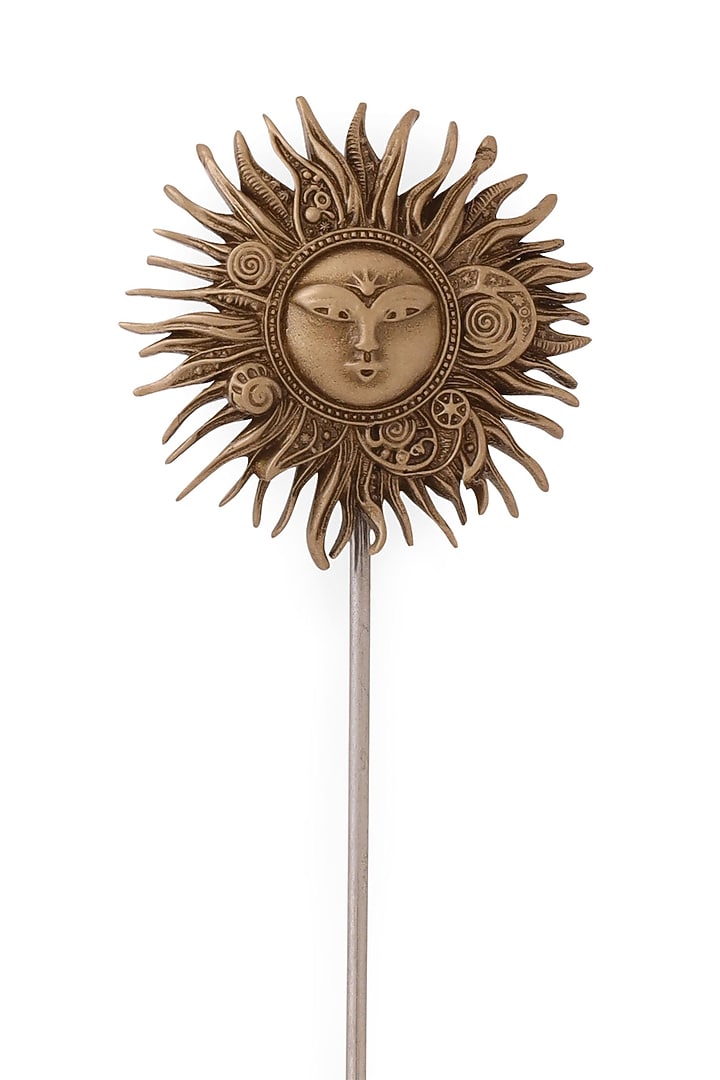 Antique Gold Brass Solis Persona Lapel Pin by Cosa Nostraa at Pernia's Pop Up Shop