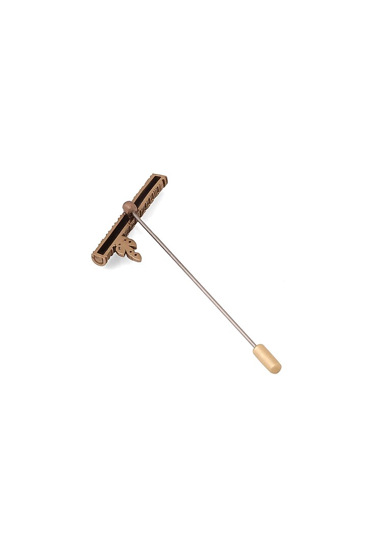 Antique Gold Brass Heritage Flute Lapel Pin by Cosa Nostraa at Pernia's Pop Up Shop