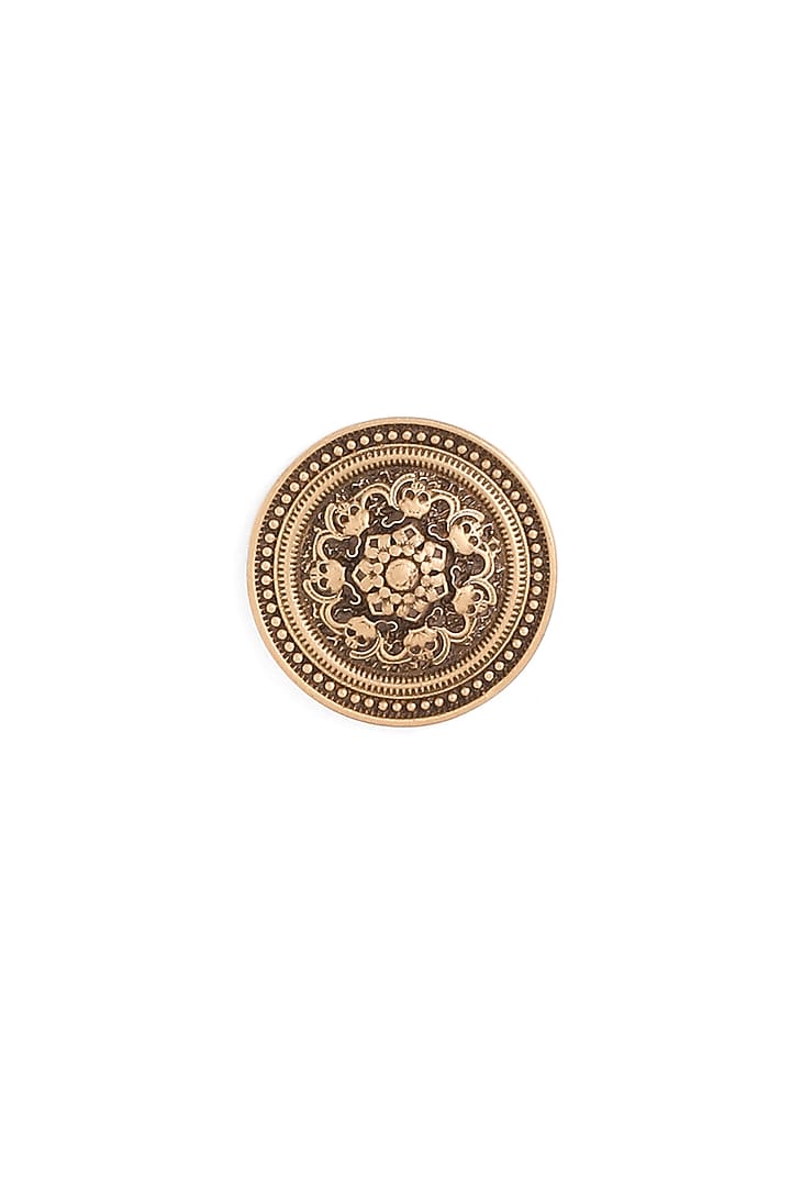 Antique Gold Brass Brooch & Buttons (Set Of 5) by Cosa Nostraa at Pernia's Pop Up Shop
