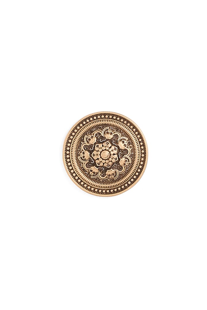 Antique Gold Brass Brooch & Buttons (Set Of 5) by Cosa Nostraa at Pernia's Pop Up Shop