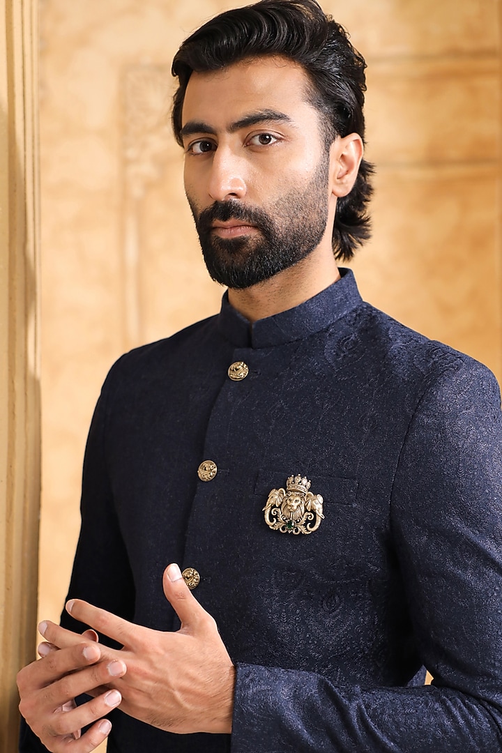 Oxidised Antique Gold Brass Brooch by Cosa Nostraa at Pernia's Pop Up Shop