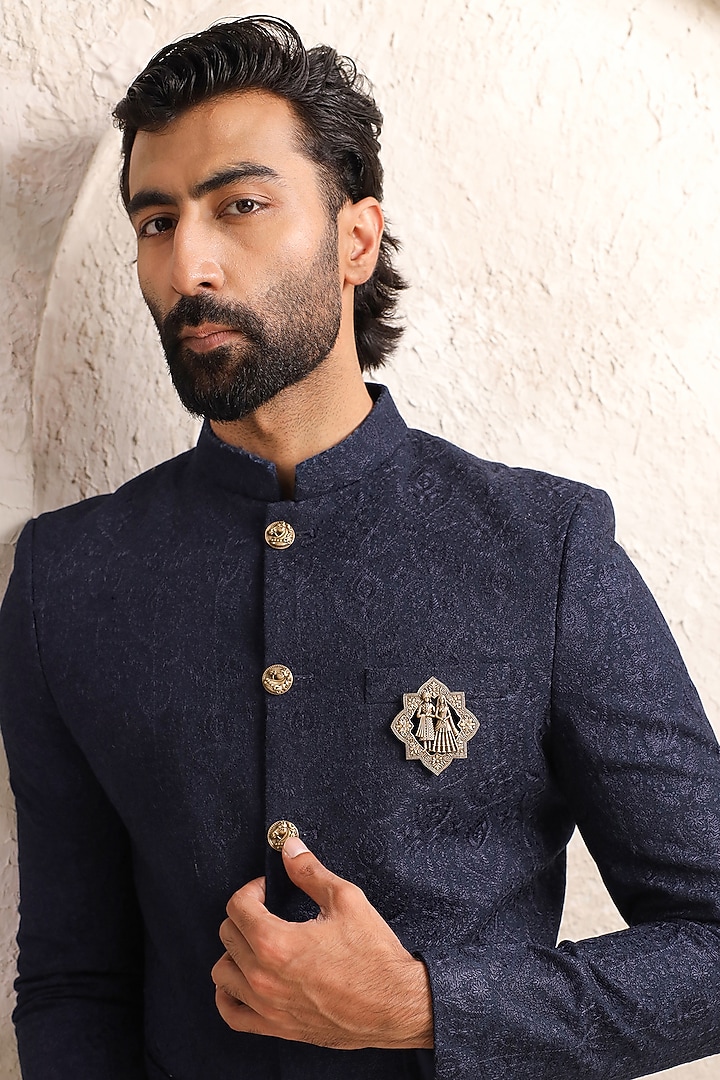 Oxidised Antique Gold Brass Brooch by Cosa Nostraa at Pernia's Pop Up Shop