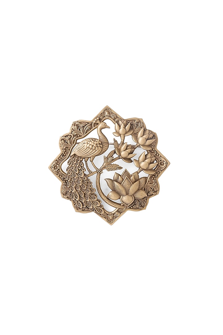 Oxidised Antique Gold Brass Brooch by Cosa Nostraa at Pernia's Pop Up Shop