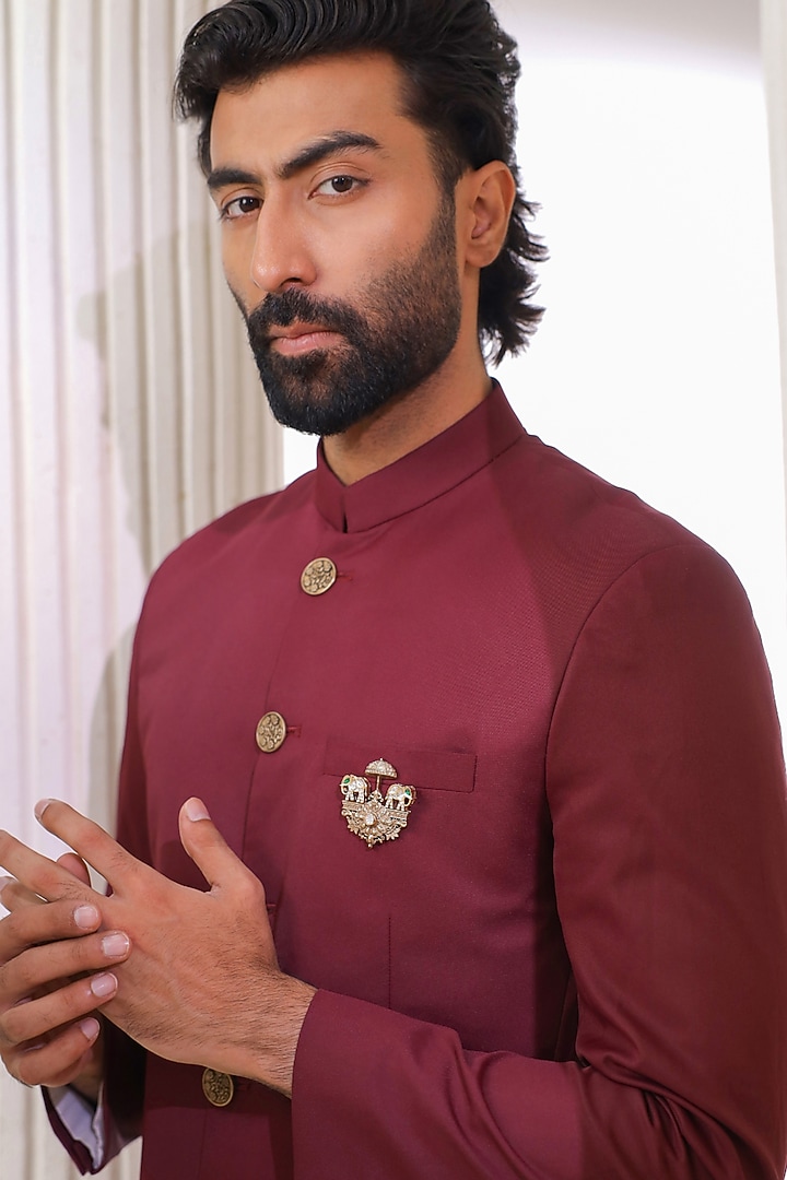 Antique Gold Brass Brooch by Cosa Nostraa at Pernia's Pop Up Shop