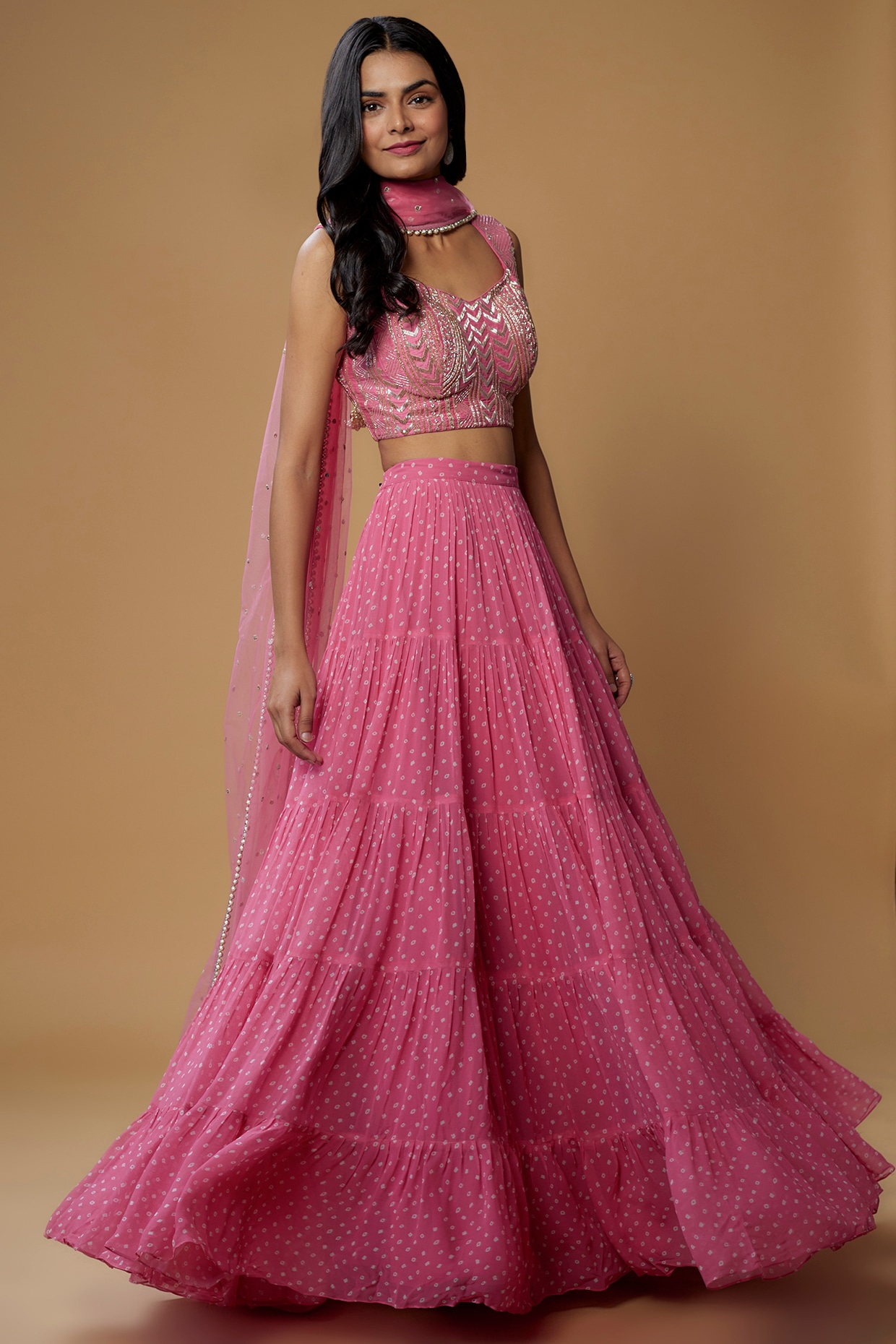 Bridal Lehenga With Bandhani Dupatta | Maharani Designer Boutique