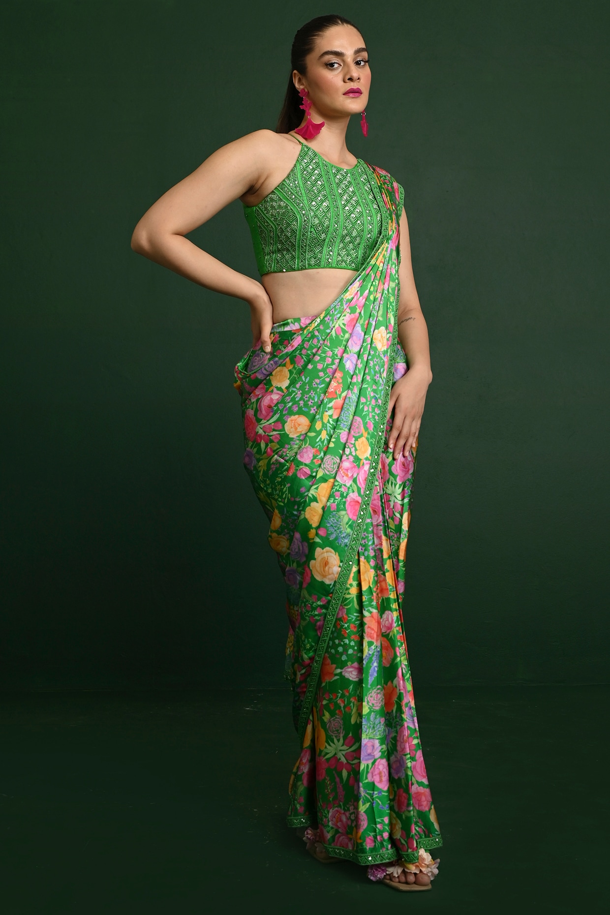 Sangeet Special Designer Pleated Saree | Wedding Shaadi Party Wear