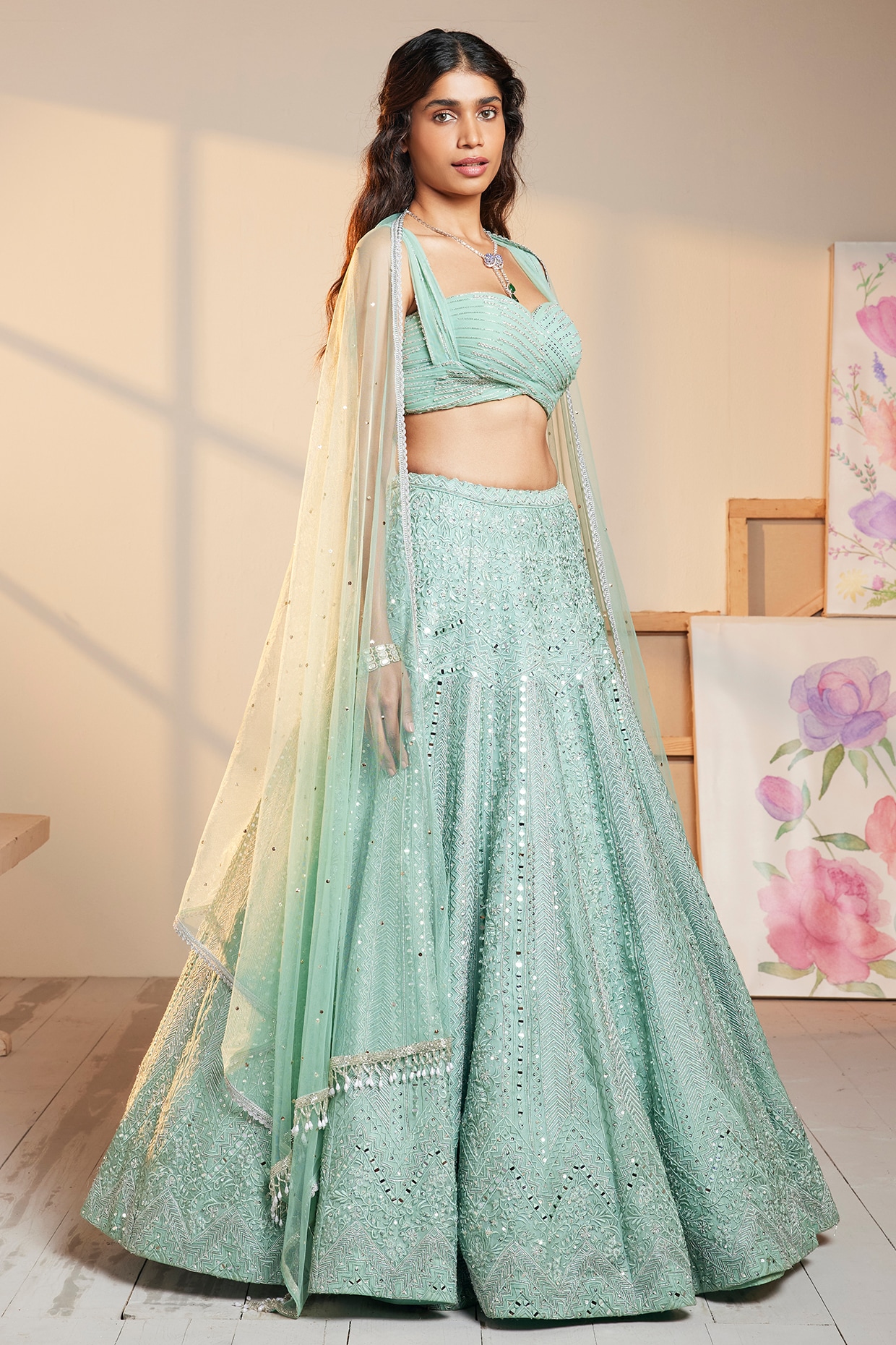Aditi Rao Hydari in Chamee and Palak lehengas – South India Fashion