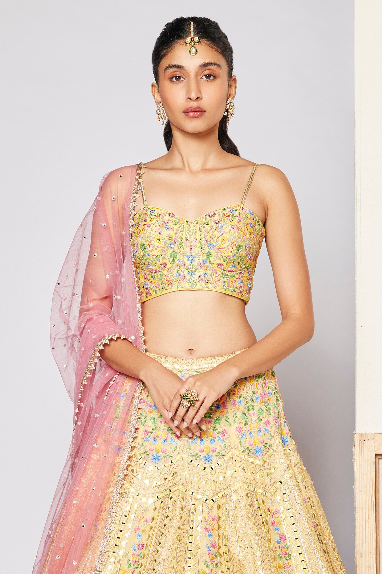 Blue Blue Embroidered Lehenga Set by CHAMEE AND PALAK for rent online |  FLYROBE