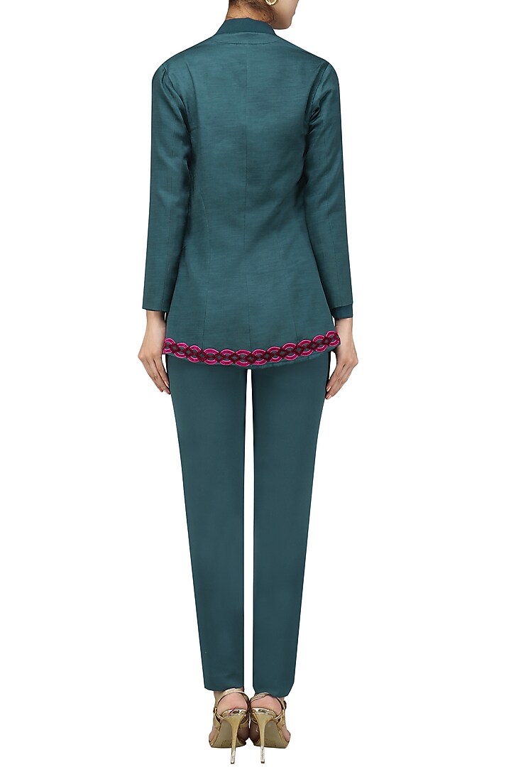 Teal blue power suit set available only at Pernia's Pop Up Shop.