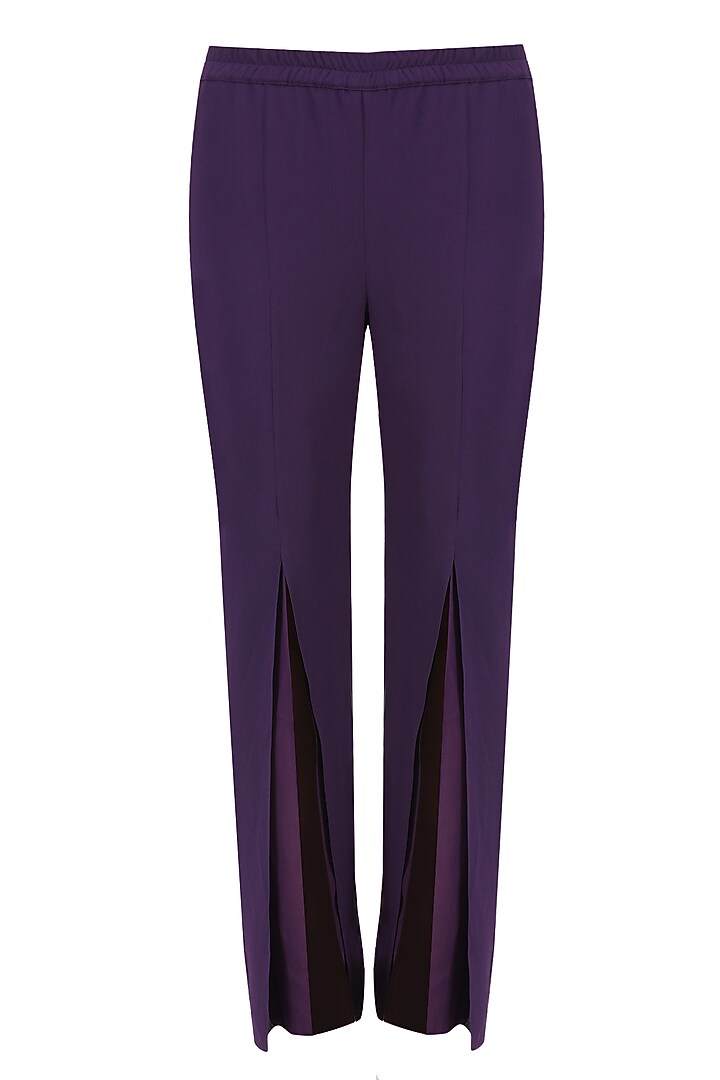 Purple pleated peplum and pants set available only at Pernia's Pop Up Shop.