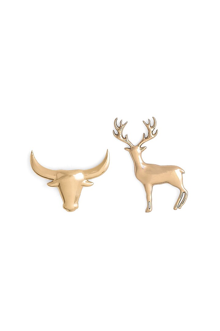 Gold Brass Brooch (Set of 2) by Cosa Nostraa at Pernia's Pop Up Shop