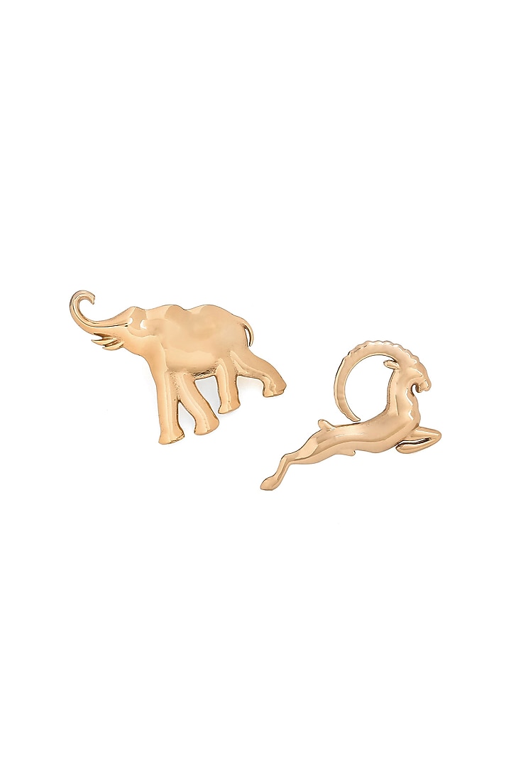 Gold Brass Brooch (Set of 2) by Cosa Nostraa at Pernia's Pop Up Shop