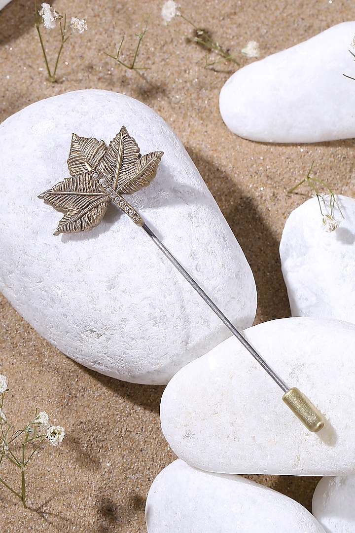 Antique Gold Finish Maple Leaf Lapel Pin by Cosa Nostraa at Pernia's Pop Up Shop