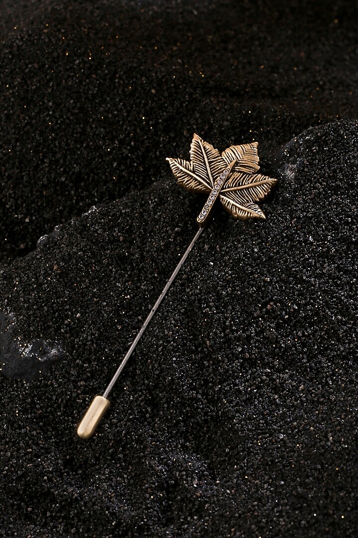 Antique Gold Finish Maple Leaf Lapel Pin by Cosa Nostraa at Pernia's Pop Up Shop