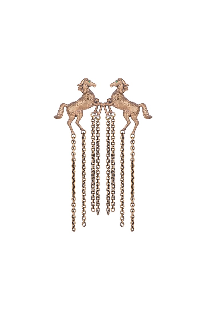 Antique Gold Finish Mustang Brooch by Cosa Nostraa at Pernia's Pop Up Shop