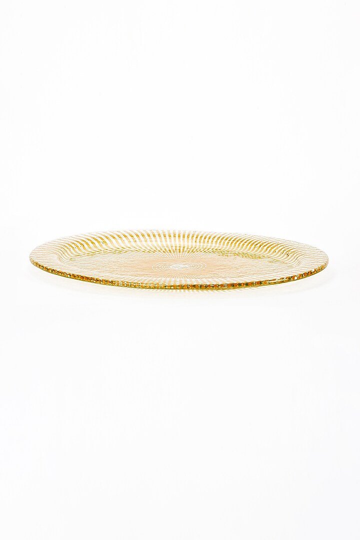 Gold & Black Glass Handcrafted Bowls & Platter Set (Set of 3) by Coco Bee at Pernia's Pop Up Shop