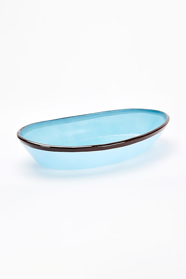 Cobalt Blue Glass Bowls & Platters Set (Set of 5) by Coco Bee at Pernia's Pop Up Shop