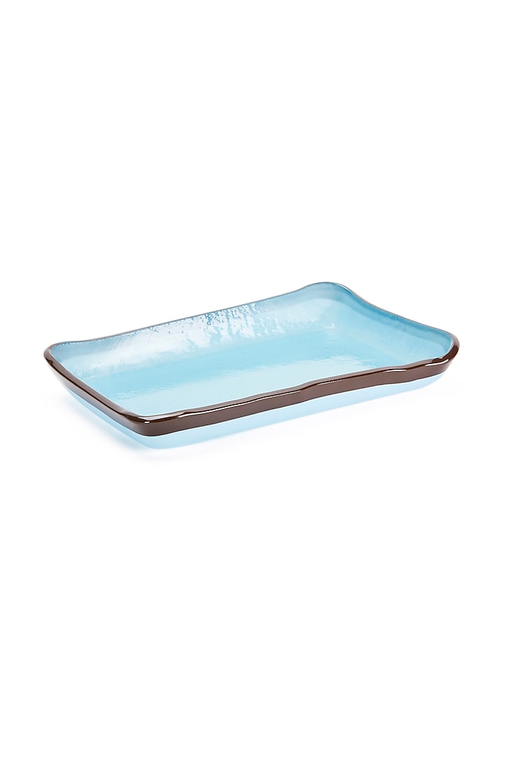 Cobalt Blue Glass Bowls & Platters Set (Set of 5) by Coco Bee at Pernia's Pop Up Shop