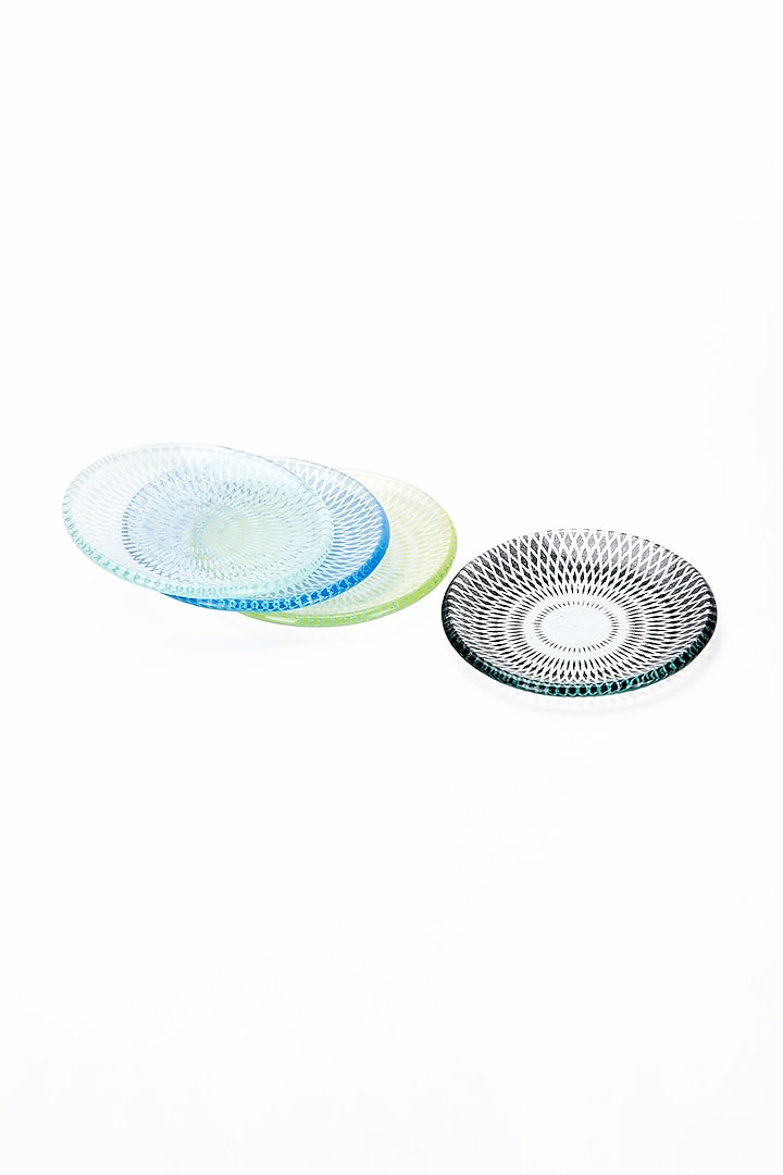 Multi-Colored Handcrafted Round Mono Portion Dishes (Set of 4) by Coco Bee