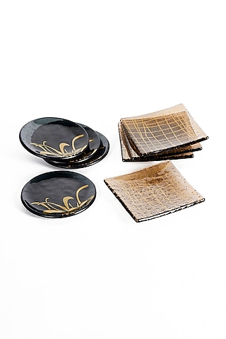 Brown & Gold Mono Portion Dishes (Set of 8) by Coco Bee