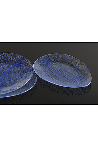 Cobalt Blue Glass Platter by Coco Bee